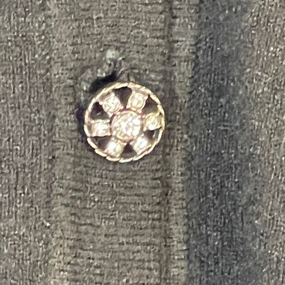 Adrianna Papell Black Cardigan Sweater Fancy Buttons Size S - Picture 2 of 7